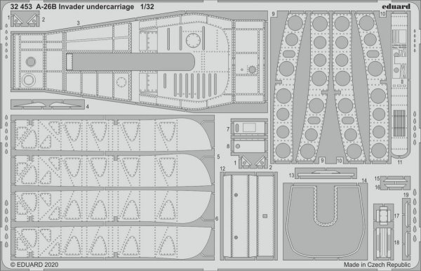 Eduard 32453 A-26B Invader undercarriage 1/32 for HOBBY BOSS