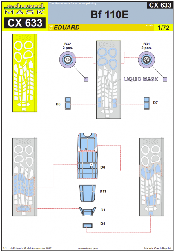 Eduard CX633 Bf 110E EDUARD 1/72