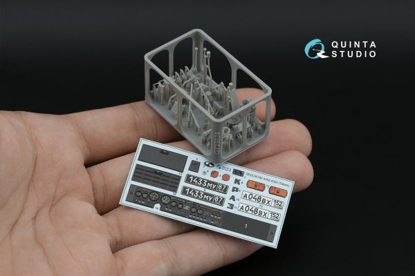 Quinta Studio QD+35162 KrAZ-6322 3D-Printed &amp; coloured Interior on decal paper (Takom) (with 3D-printed resin parts) 1/35