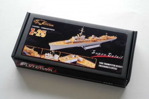 FlyHawk Model FH350067 WWII German Destroyer Z-25 Super Detail Set Trumpeter 05321 1/350