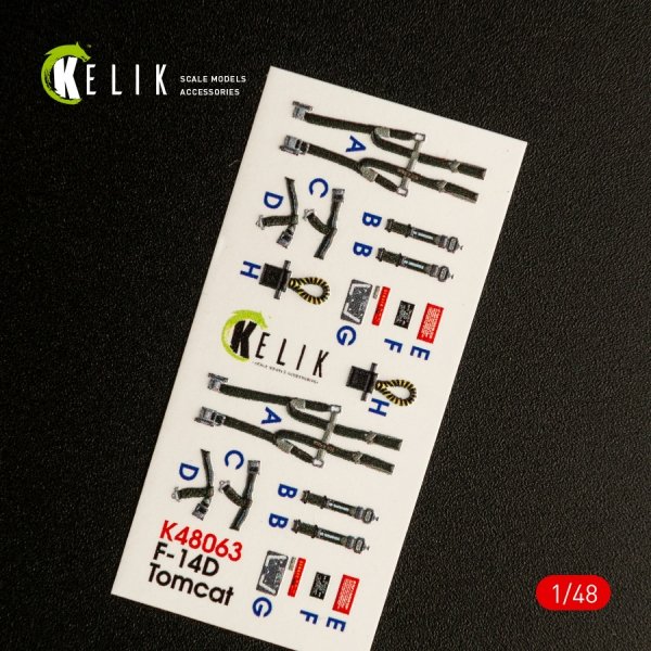 KELIK K48063 F-14D TOMCAT INTERIOR 3D DECALS FOR TAMIYA KIT 1/48