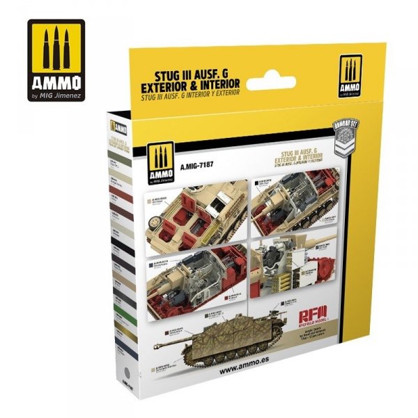 AMMO of Mig Jimenez 7187 STUG III AUSF. G Exterior &amp; Interior Set Set 12x17ml
