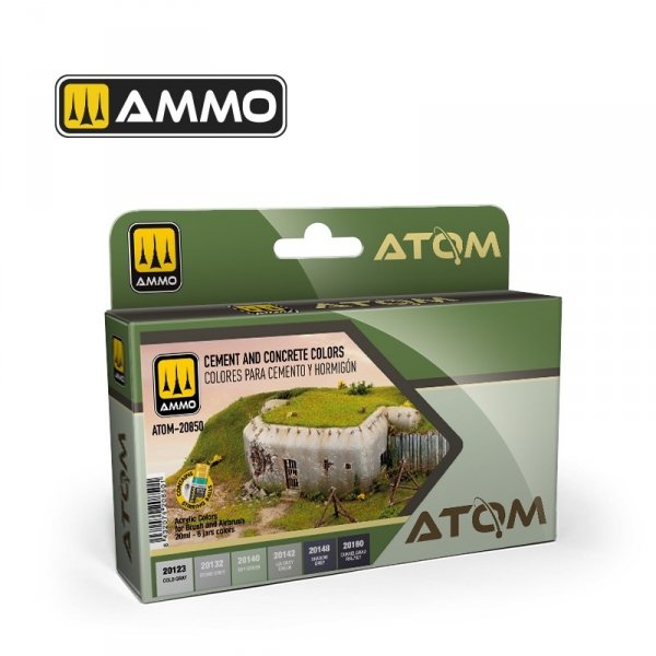 AMMO by Mig Jimenez 20850 ATOM Cement and Concrete Colors Set 6x20ml