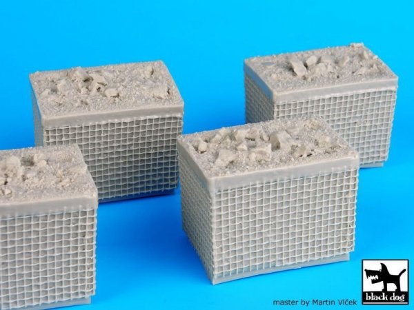 Black Dog D35017 Sandbag armored wall 3 1/35