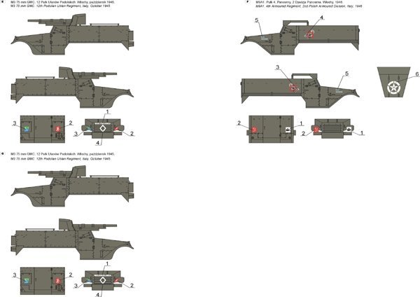 ToRo Model 35D41 - M3/M5A1/M9A1/M14/M16 Half Tracks in Polish service vol.1 1/35