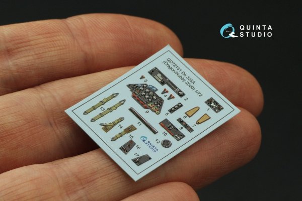 Quinta Studio QD72131 Do 335A 3D-Printed coloured Interior on decal paper (Dragon/Hobby2000) 1/72