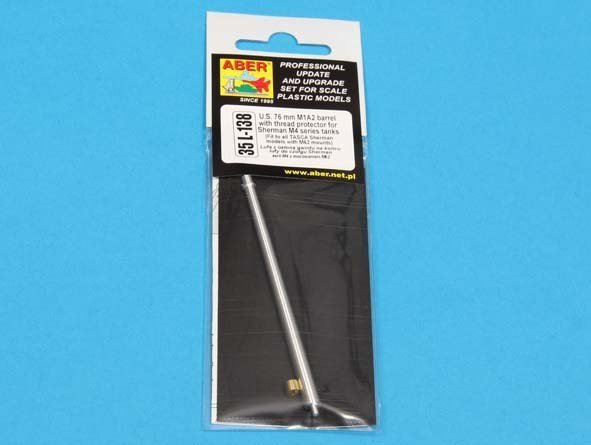Aber 35L-138 U.S 76 mm M1A2 barrel with thread protector for Sherman M4 series tanks with M62 mount Tasca (1:35)