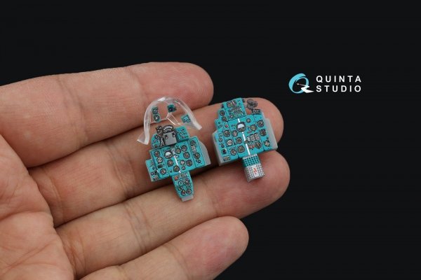 Quinta Studio QD48447 MiG-21UM 3D-Printed coloured Interior on decal paper (Trumpeter) 1/48