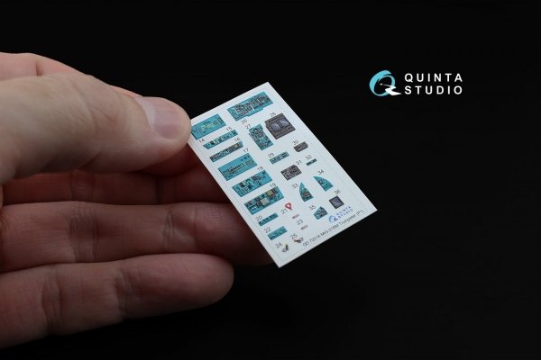 Quinta Studio QD72016 MiG-31BM 3D-Printed &amp; coloured Interior on decal paper (for Trumpeter kit) 1/72