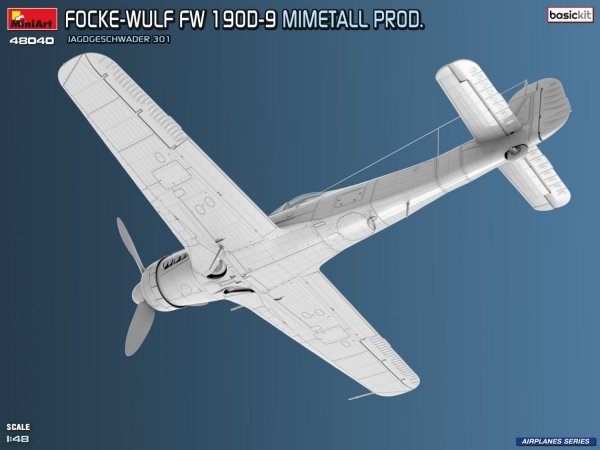 MiniArt 48040 FOCKE-WULF FW 190D-9. MIMETALL PROD. JAGDGESCHWADER 301. BASIC KIT 1/48
