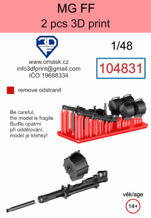Omask 104831 MG-FF 3D print 1/48