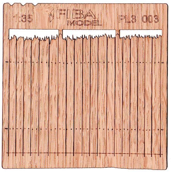 Model scene PL3-003 Wooden fence type 3 / Drewniany płot 1/35