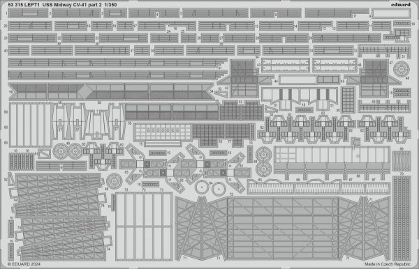 Eduard 53315 USS Midway CV-41 part 2 TRUMPETER 1/350