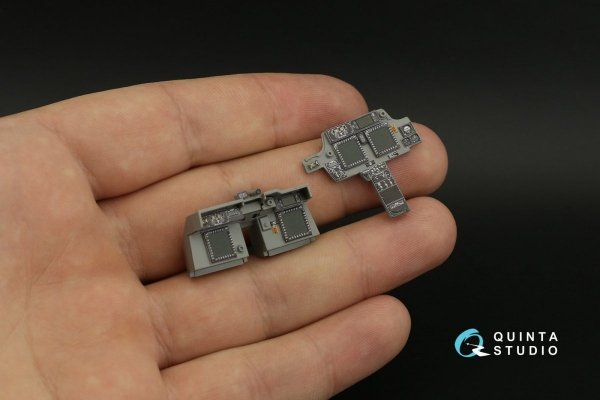 Quinta Studio QDS-35099 AH-64E 3D-Printed &amp; coloured Interior on decal paper (Takom) (Small version) 1/35
