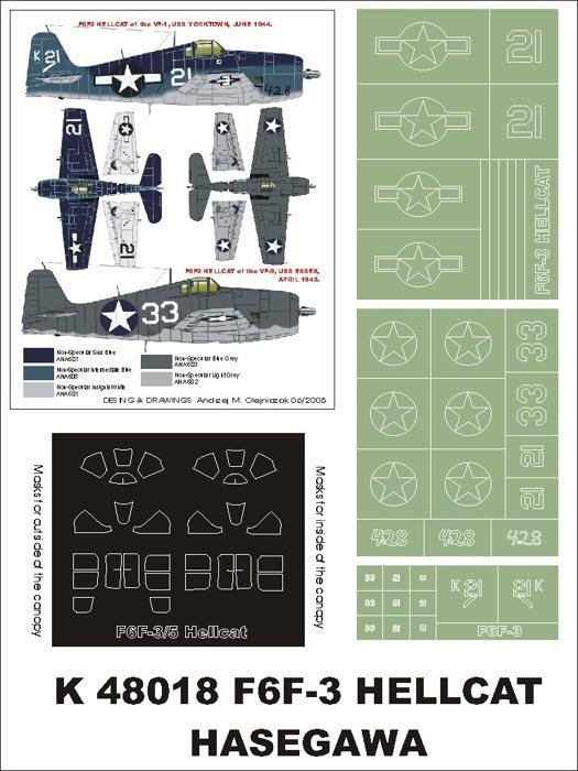 Montex K48018 F6F3 Hellcat  1/48