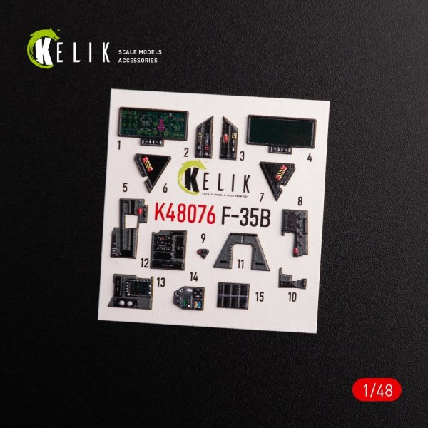 KELIK K48076 F-35B interior 3D decals for Tamiya kit 1/48