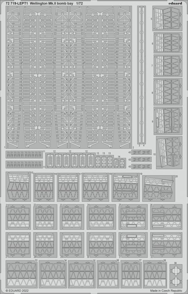Eduard 72719 C-Wellington Mk. II bomb bay AIRFIX 1/72