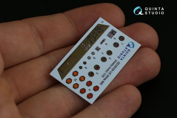 Quinta Studio QD35038 US White 666 3D-Printed &amp; coloured Interior on decal paper (Hobby Boss) 1/35
