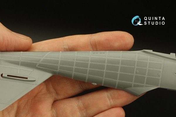 Quinta Studio QRV-025 Double riveting rows (rivet size 0.20 mm, gap 0.8 mm, suits 1/32 scale), White color, total length 5,8 m/19 ft