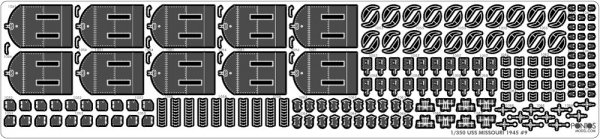 Pontos 35026FB USS BB-63 Missouri 1945 Detail Up Set (Deck Blue 20B stained wooden deck) (1:350)
