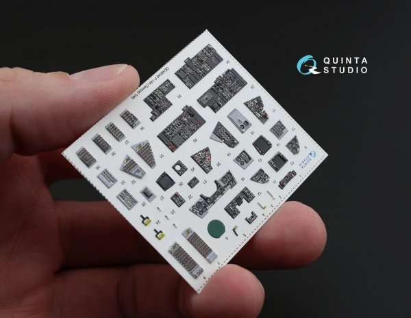 Quinta Studio QD48048 F-14A 3D-Printed &amp; coloured Interior on decal paper (for Tamiya kit) 1/48