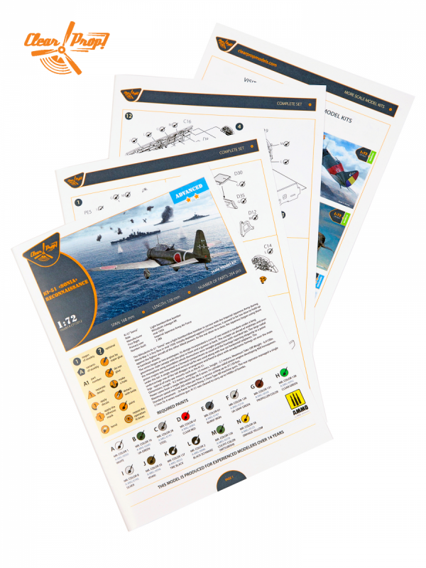 Clear Prop! CP72012 Ki-51 Sonia Reconnaissance ADVANCED KIT 1/72