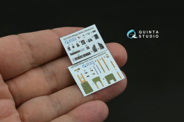 Quinta Studio QD72249 Mirage 2000C 3D-Printed &amp; coloured Interior on decal paper (Modelsvit) 1/72