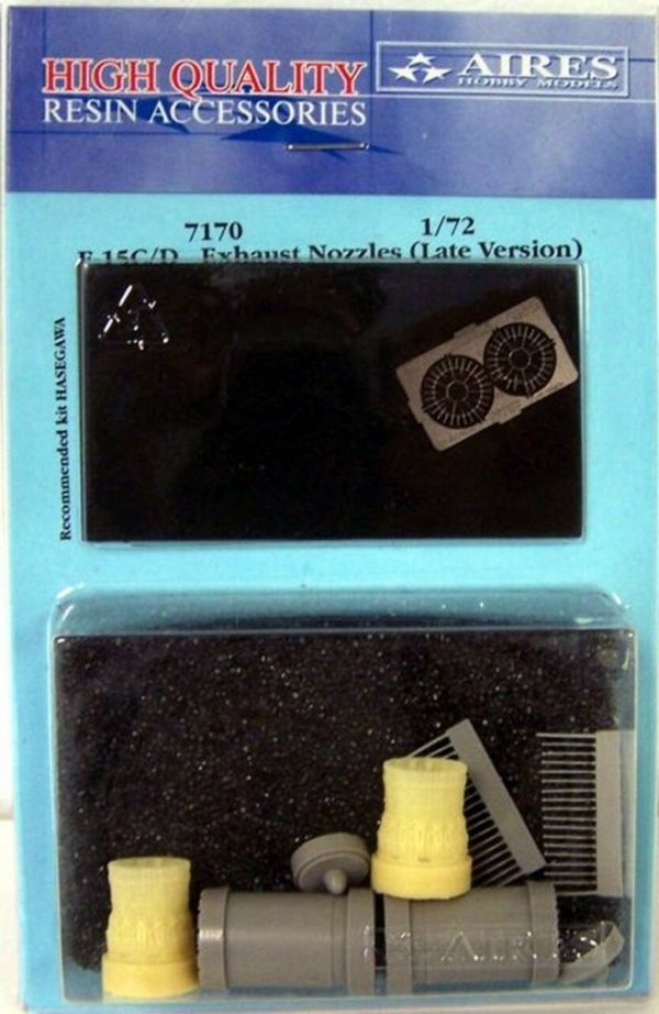 Aires 7170 F-15C exhaust nozzles - late version 1/72 HASEGAWA
