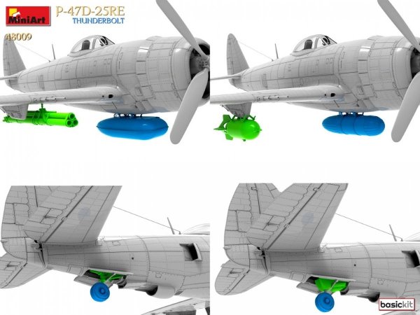 MiniArt 48009 P-47D-25RE THUNDERBOLT. BASIC KIT 1/48