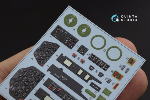 Quinta Studio QD32102 T-6G 3D-Printed coloured Interior on decal paper (Kitty Hawk) 1/32