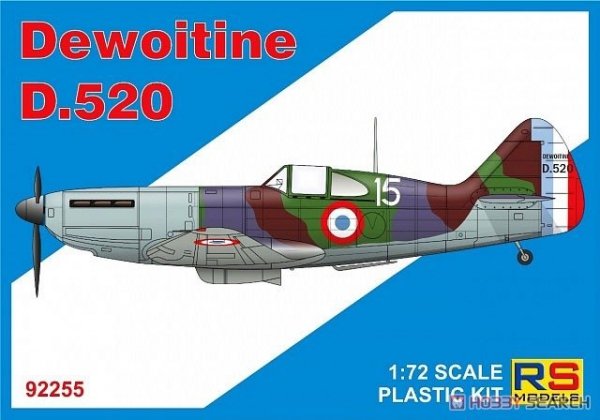 RS Models 92255 Dewoitine D.520 1/72