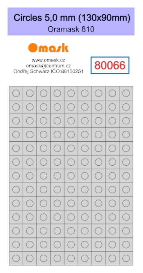 Omask 80066 Circles 5,0 mm (130x90mm) Oramask foil