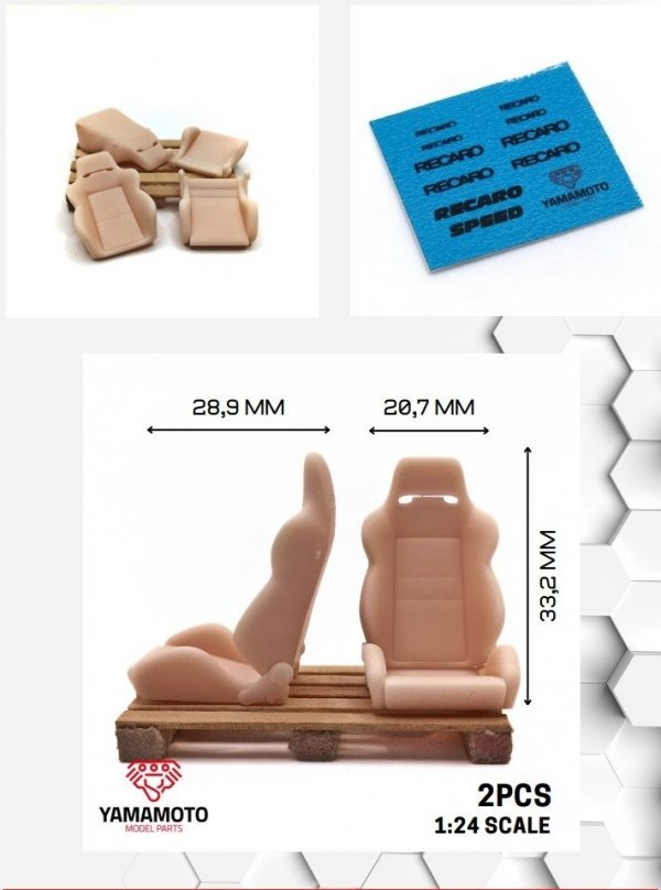 Yamamoto YMPTUN112 Sport Seats - Recaro Speed 1/24