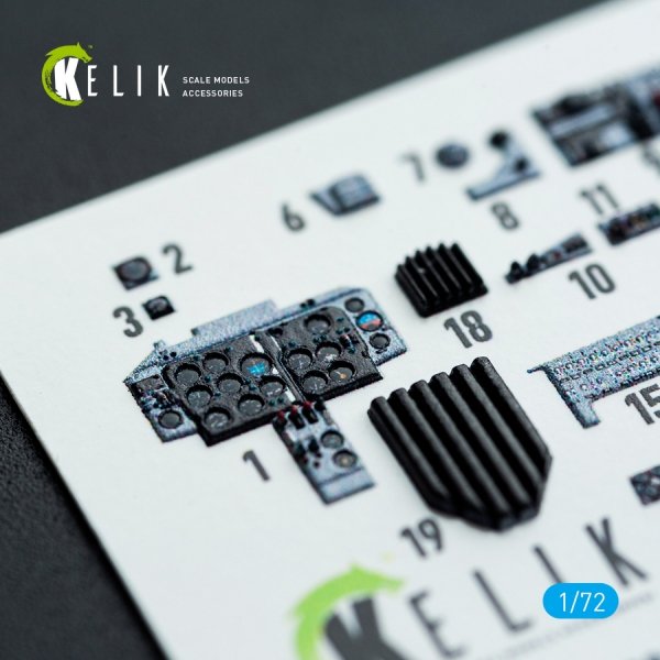 Kelik K72204 MiG-19P/PM - interior 3D decals for ClearProp kit (1/72)