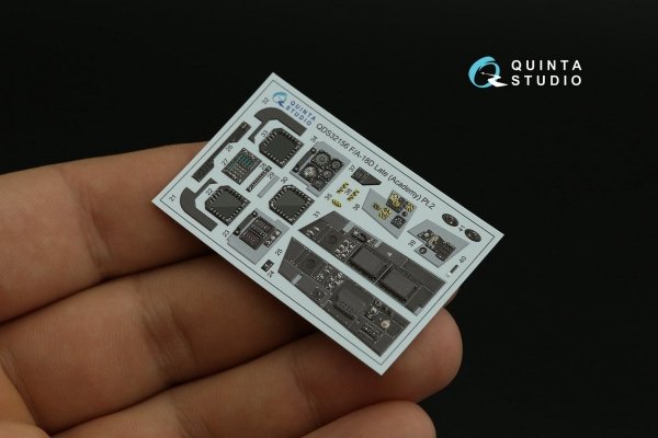 Quinta Studio QD32156 F/A-18D late 3D-Printed &amp; coloured Interior on decal paper (Academy) 1/32