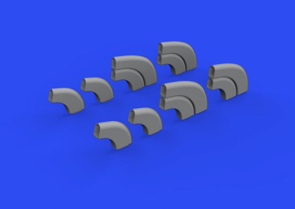 Eduard 648805 Yak-9D exhaust stacks PRINT ZVEZDA 1/48