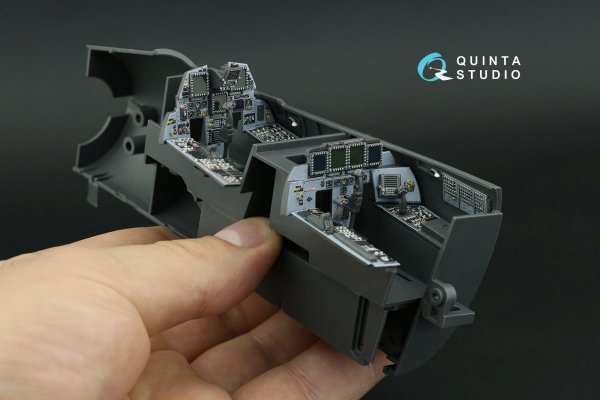 Quinta Studio QD32119 F-15E 3D-Printed &amp; coloured Interior on decal paper ( Tamiya ) 1/32