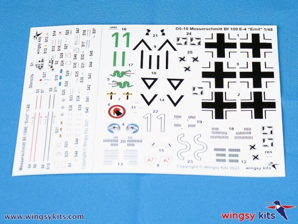 Wingsy Kits D5-10 German WWII Fighter MESSERSCHMITT Bf 109 E-4 1/48