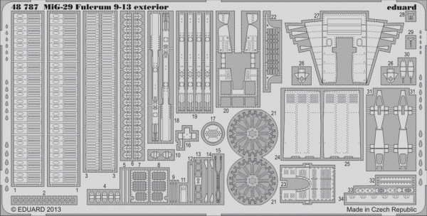 Eduard 48787 MiG-29 9-13 exterior 1/48 GREAT WALL HOBBY