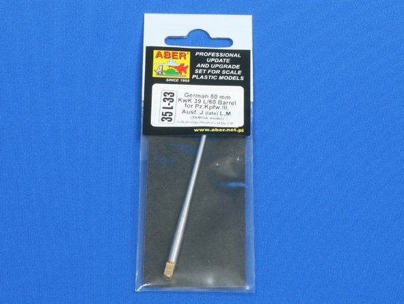 Aber 35L-033 German 50mm KwK 39 L/60 Pz.Kpfw. III, Ausf. J late L M Bareel (1:35)