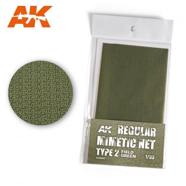 AK Interactive AK8067 CAMOUFLAGE NET FIELD GREEN TYPE 2
