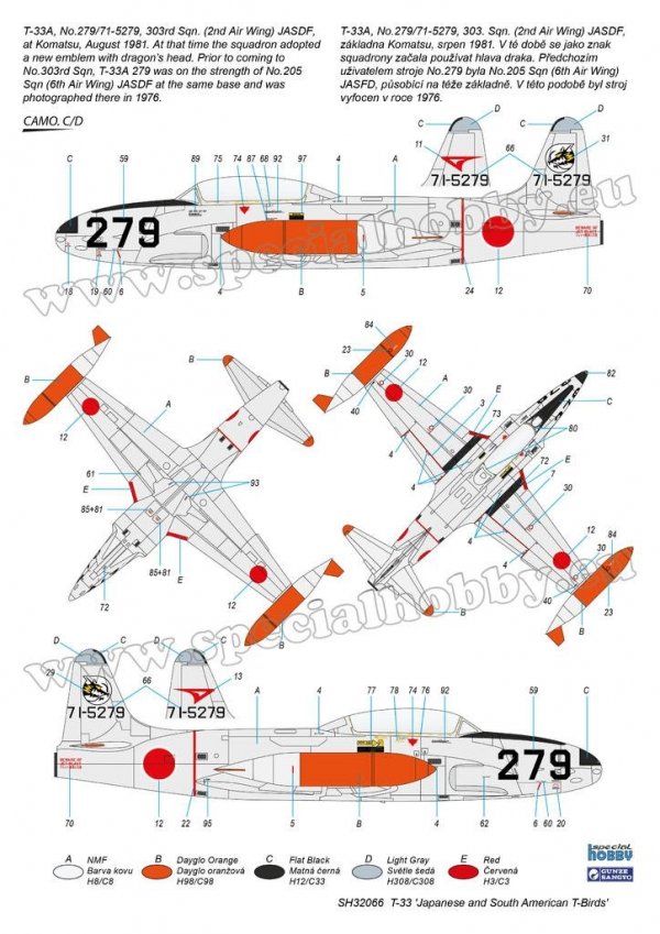 Special Hobby 32066 T-33 'Japanese and South American T-Birds' 1/32