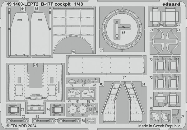 Eduard BIG49427 B-17F alternate nose (frame X) PART I EDUARD 1/48