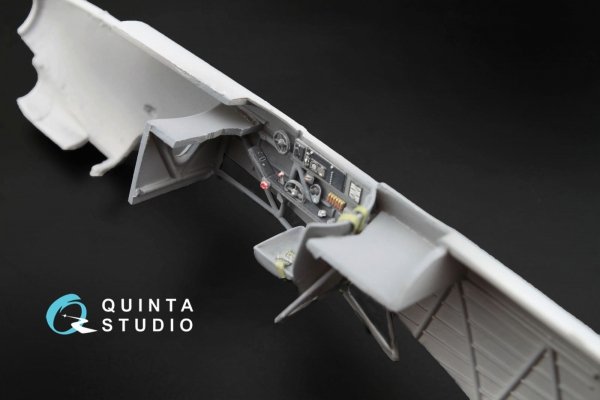 Quinta Studio QD48004 Yak-1B (late production) 3D-Printed &amp; coloured Interior on decal pape (for all kits) 1/48