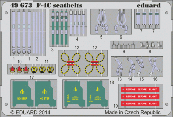 Eduard 49673 F-4C seatbelts 1/48 ACADEMY