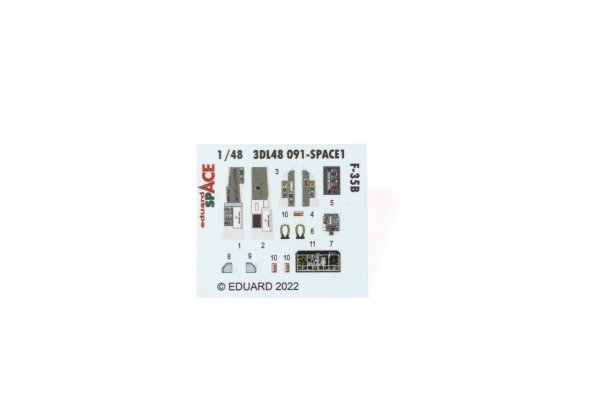 Eduard 3DL48091 F-35B SPACE ITALERI 1/48