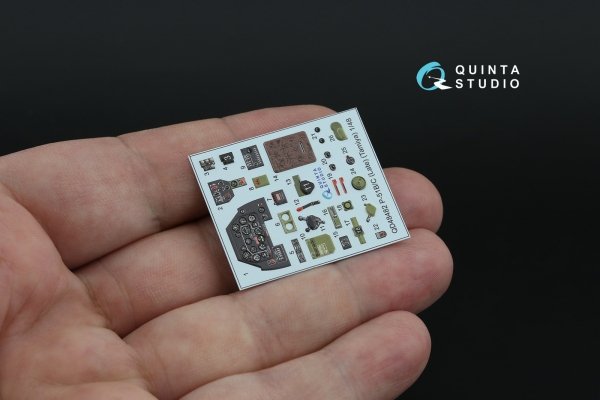Quinta Studio QD48482 P-51B/C (Late) 3D-Printed coloured Interior on decal paper (Tamiya) 1/48