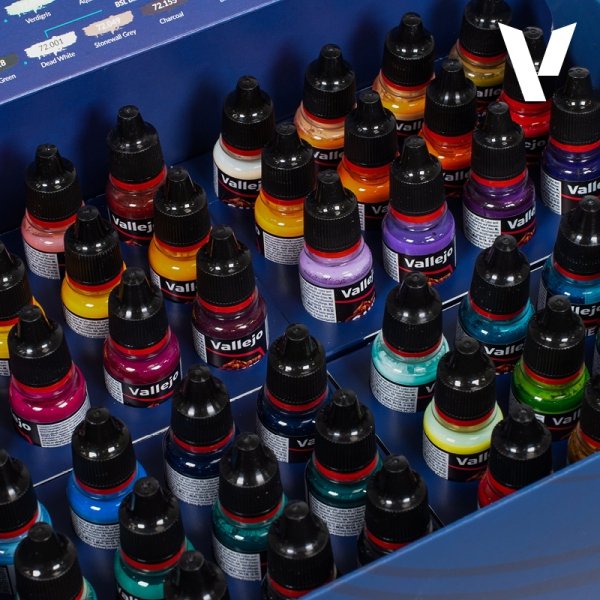Vallejo 72183 Color BSL System Paint Set ( exclusive miniature )( 3 brushes ) - Game Color 48x18ml