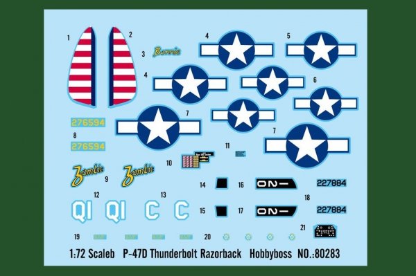 Hobby Boss 80283 P-47D Thunderbolt Razorback (1:72)