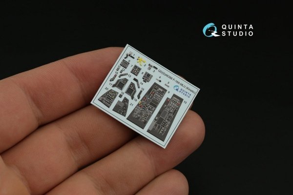 Quinta Studio QD48388 F-16A MLU 3D-Printed &amp; coloured Interior on decal paper (Kinetic) 1/48